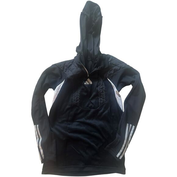 Adidas womans size XL black sweater with face mask hood - Picture 2 of 3